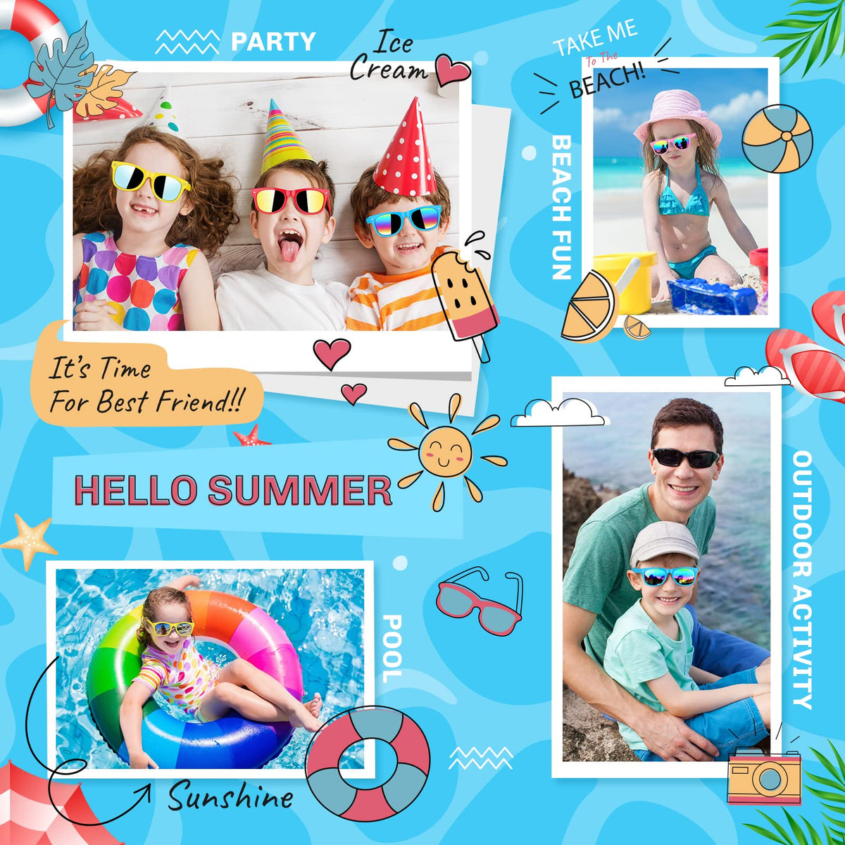GINMIC kids sunglasses provide stylish sun protection during outdoor activities.