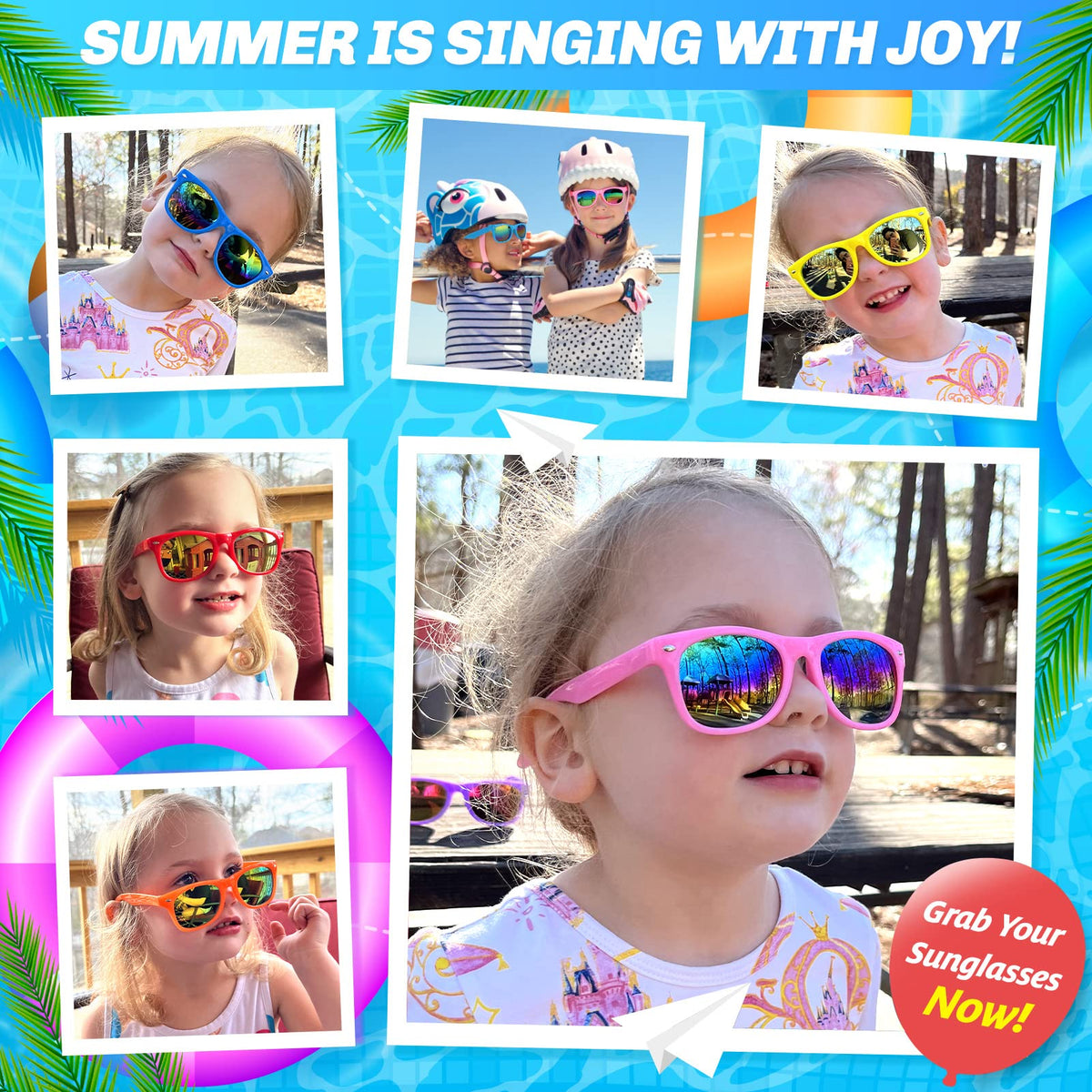 GINMIC kids sunglasses UV400 protection keeps little eyes shielded during outdoor adventures.