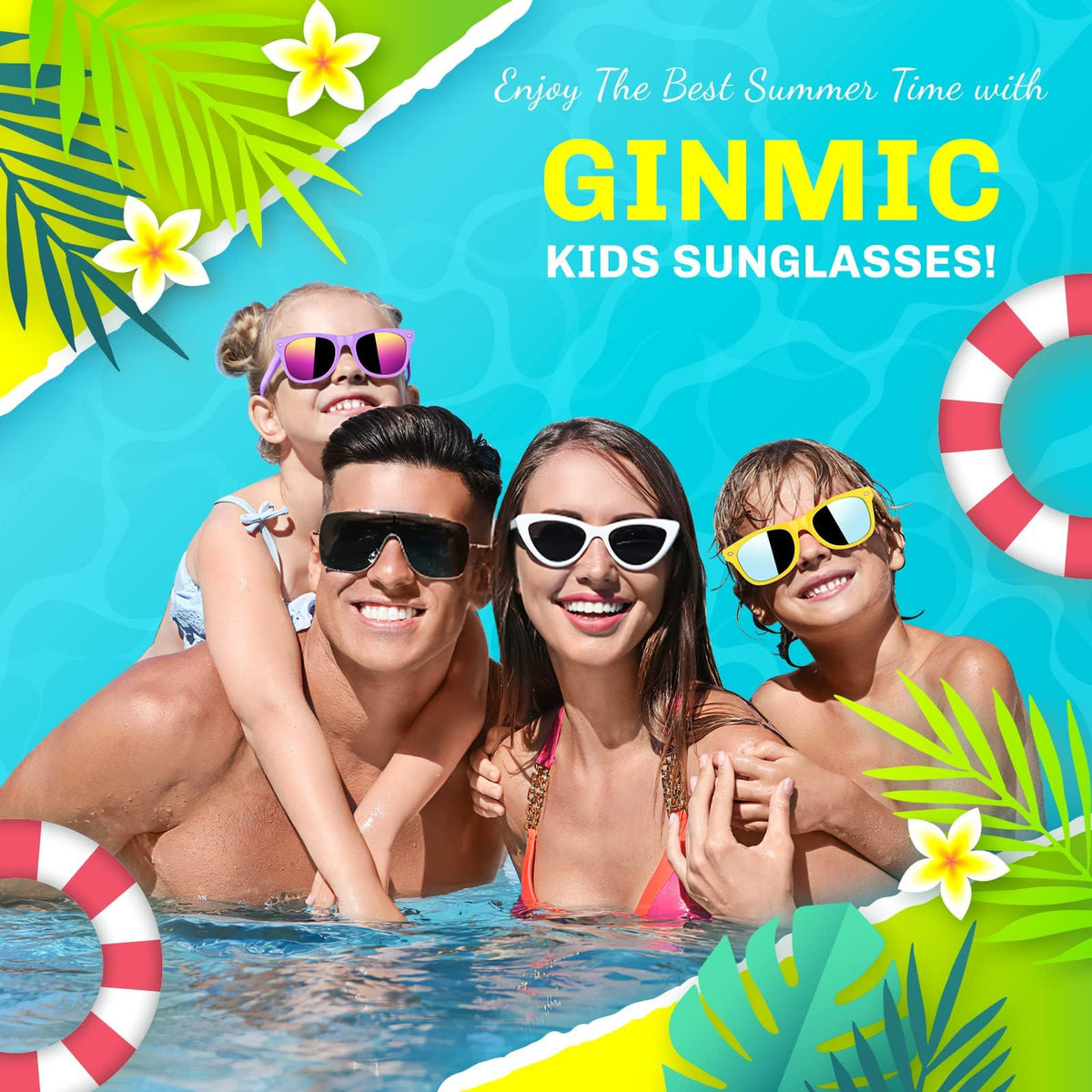 GINMIC Kids sunglasses durable polypropylene frame for active kids