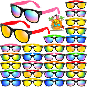 GINMIC Kids Neon Sunglasses for parties with UV400 protection and party-ready style