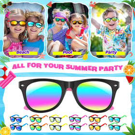 GINMIC kid sunglasses with bright colors, lightweight fit for long party days