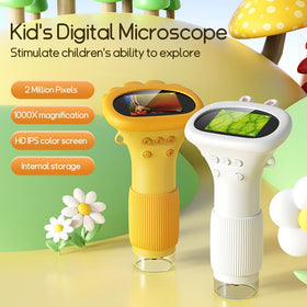 GinoCaco digital microscope offers 1000x magnification for exploring tiny details up close.