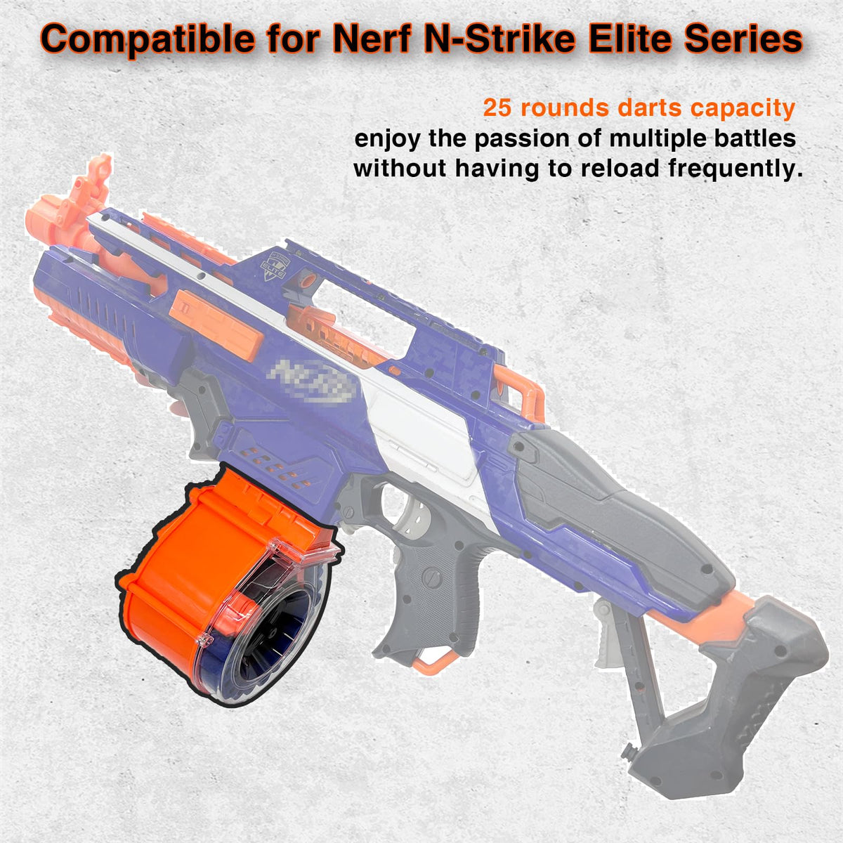 GINZZHI battle-ready Nerf setup featuring drum magazine and darts for immersive play