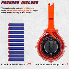 GINZZHI drum magazine side view highlights reinforced design and jam-release knob for smooth play