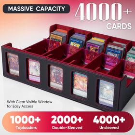 GIRAVO 5-row deck case holds 4000+ cards with organized compartments.