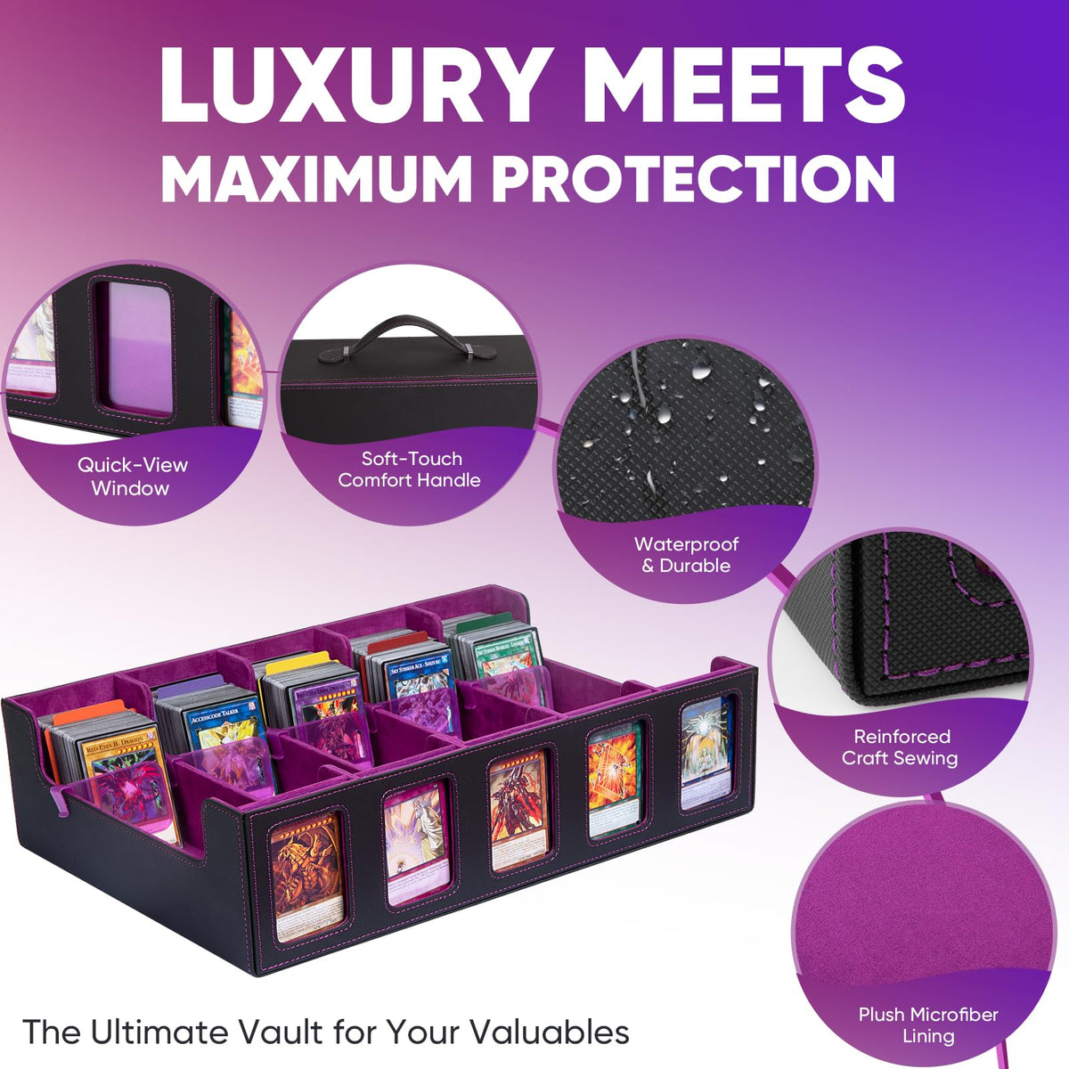 GIRAVO waterproof PU exterior protects cards during transport and storage.