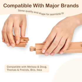 GIRAVO wooden tracks connect easily for expandable layouts and storytelling