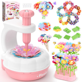 GirlsHome fabric flower kit embossing machine in use for precise petal designs.