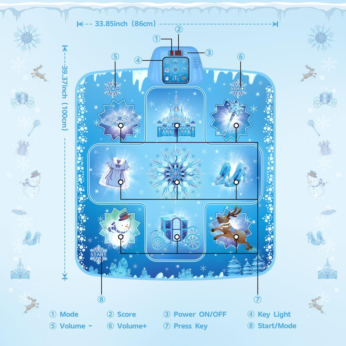 GirlsHome Dance Mat five mode games for varied challenges