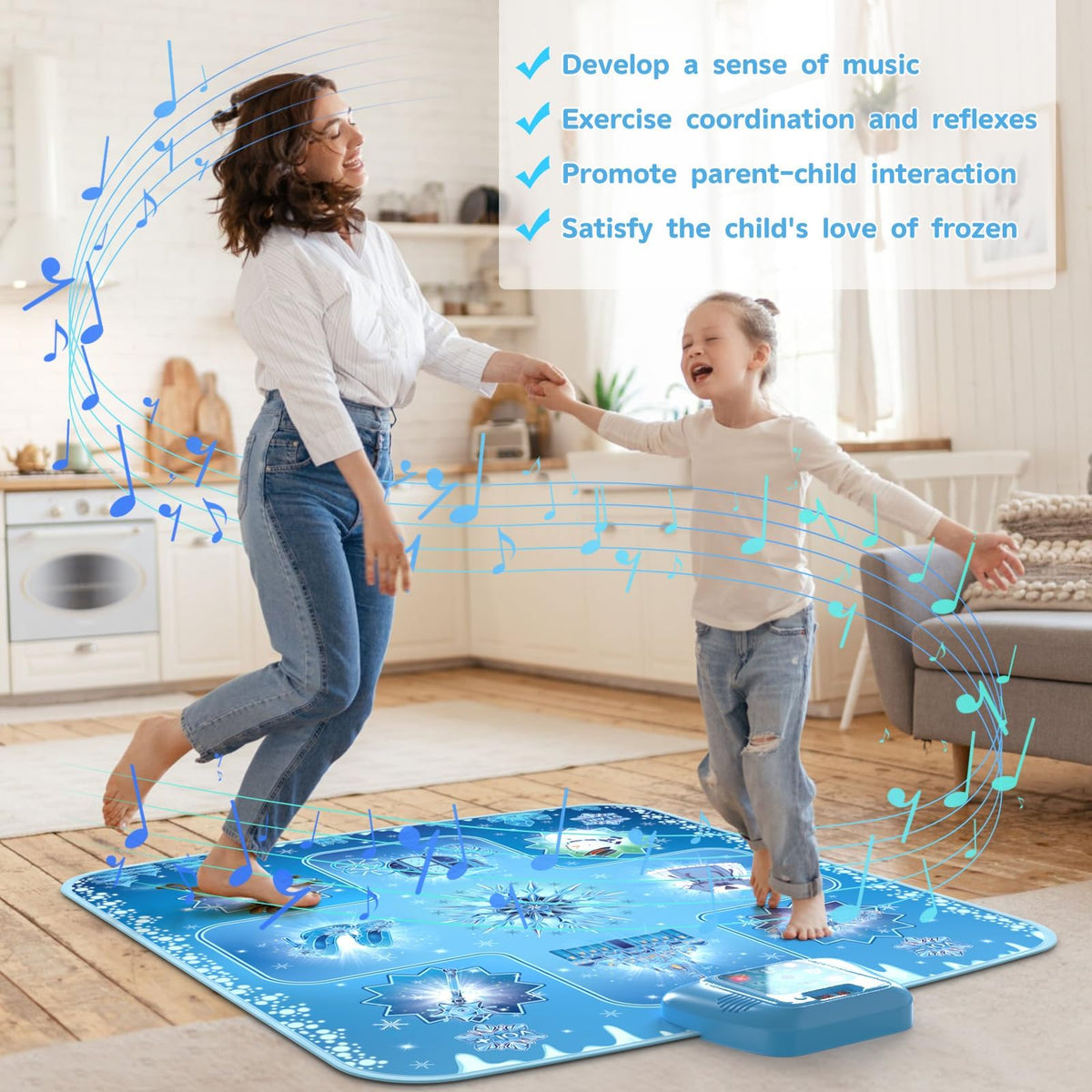 GirlsHome Dance Mat non slip bottom keeps kids stable during jumps