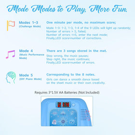GirlsHome Dance Mat touch sensor detects every step for responsive play