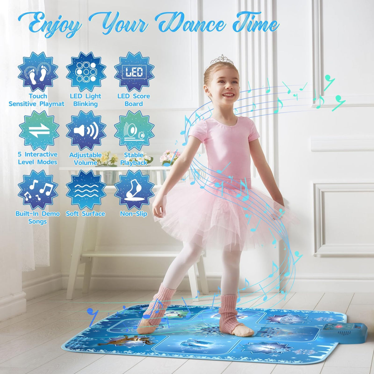 GirlsHome Dance Mat waterproof surface easy to clean after energetic sessions