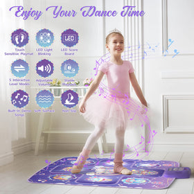 GirlsHome Unicorn Dance Mat made from tear-resistant, durable material