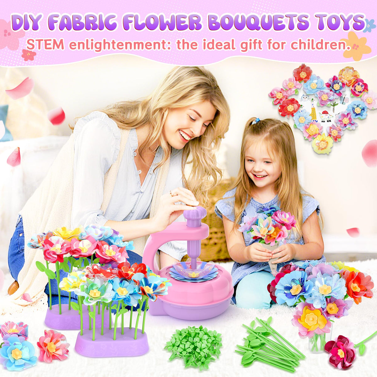 GirlsHome embossing tools and petals enabling creative embossed flowers.