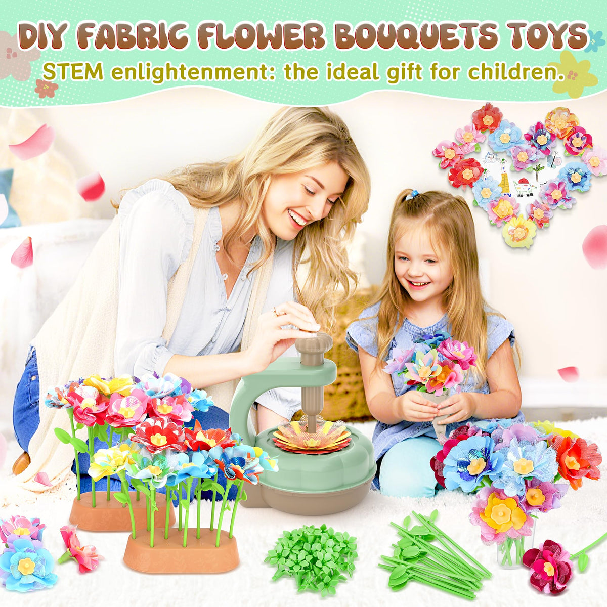 GirlsHome fabric petals inspire vibrant bouquets and imaginative play.