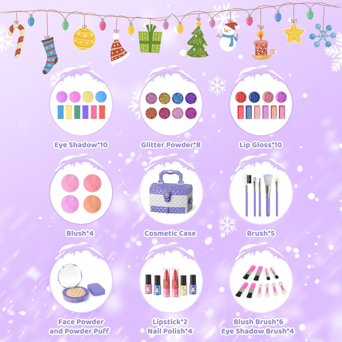 GirlsHome Frozen themed eyeshadow palettes inspire imaginative play with shimmering colors.