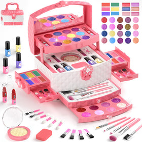 GirlsHome Kids Makeup Set 56pcs box display, inspiring imaginative play.