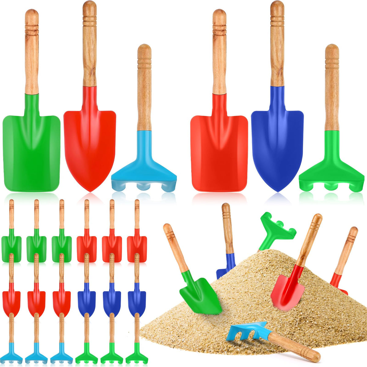 Gisafai pointed shovel red for safe digging and seed planting