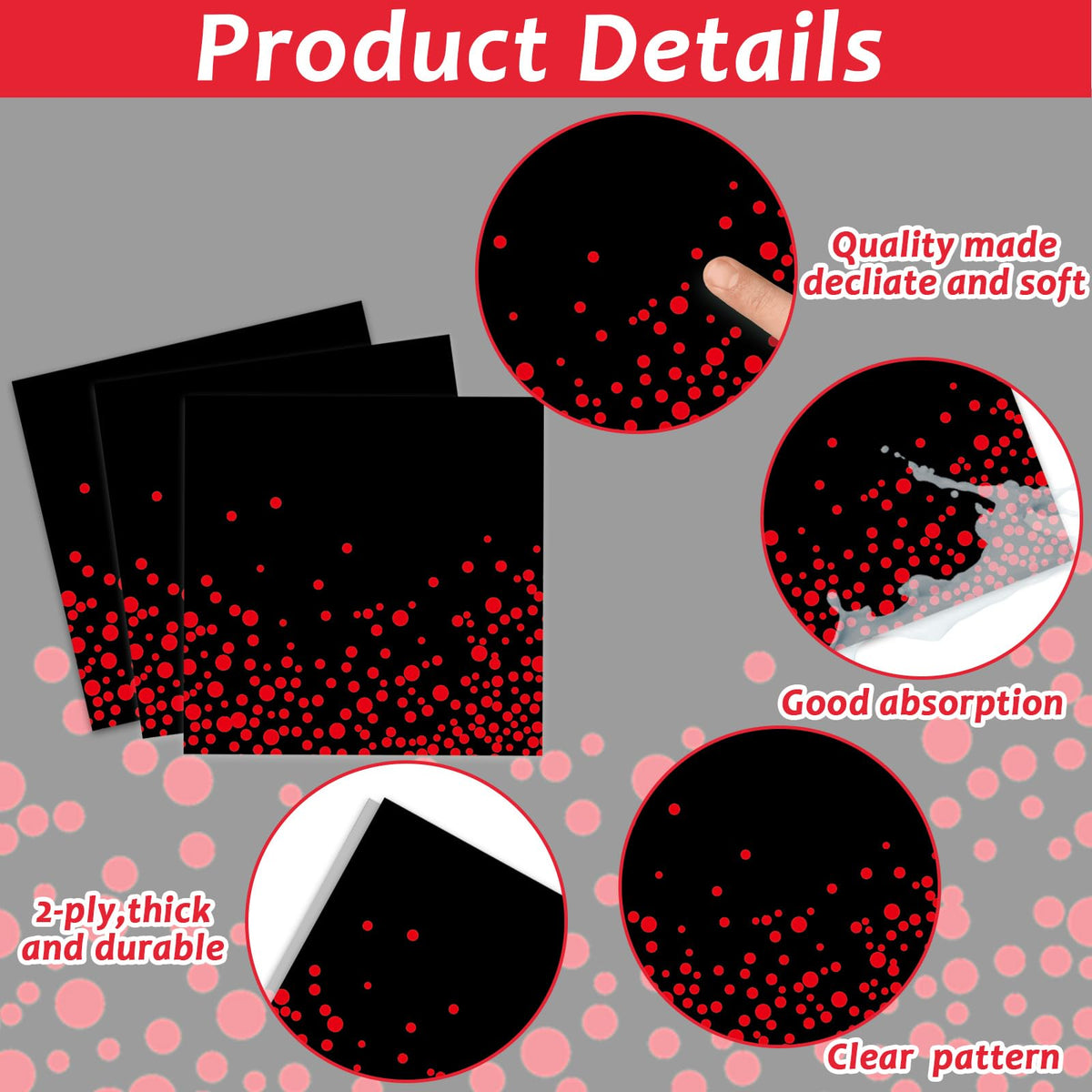 gisgfim double-layer napkins for absorbent, tidy handling