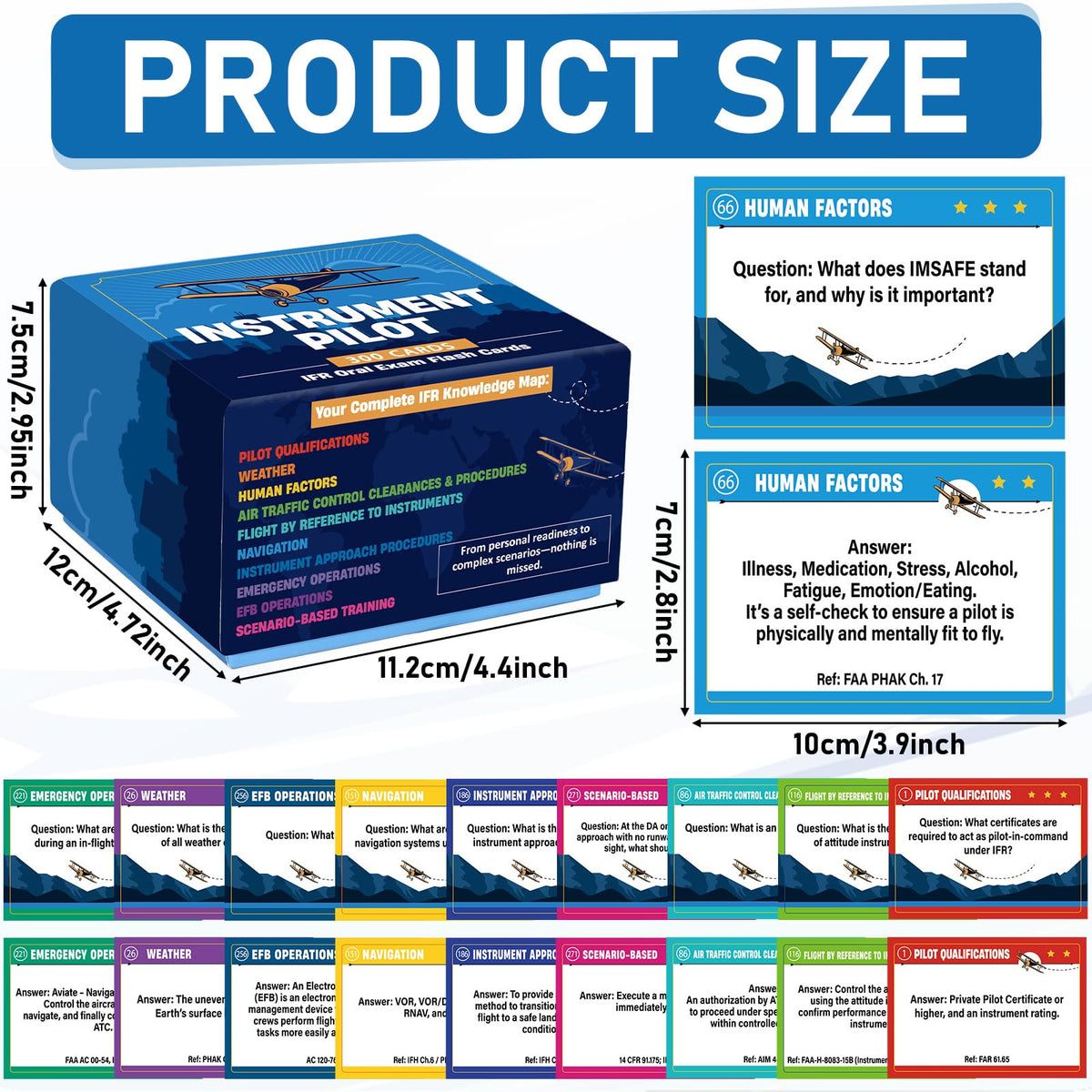 gisgfim IFR flashcards color coded topics for quick review during training.