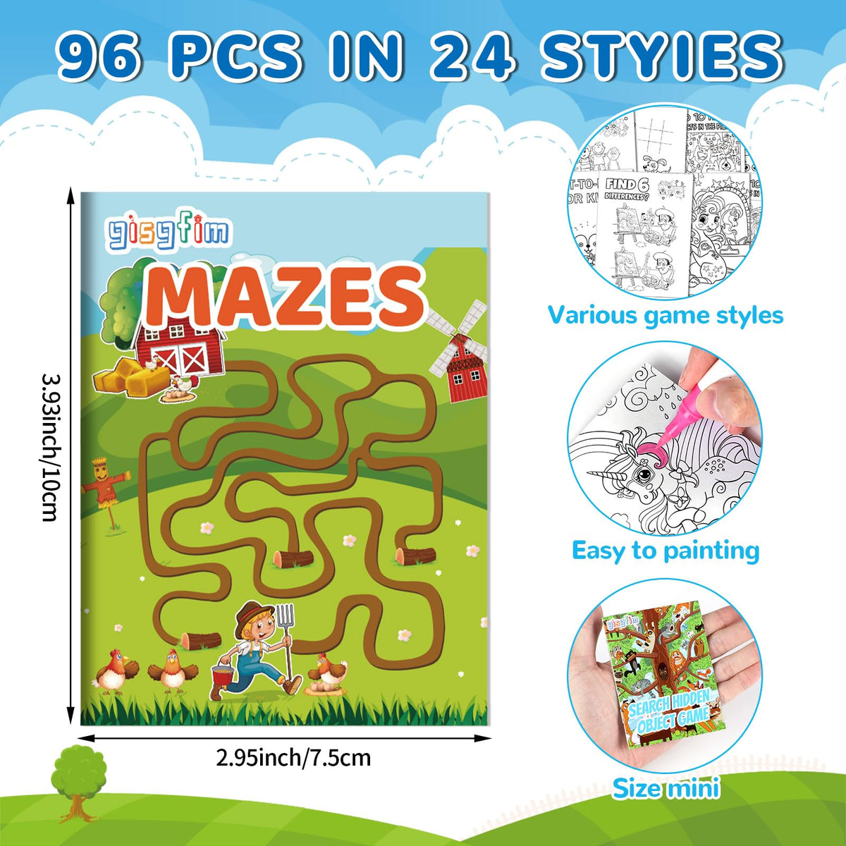 gisgfim mini activity book hidden-object puzzles offer screen-free entertainment