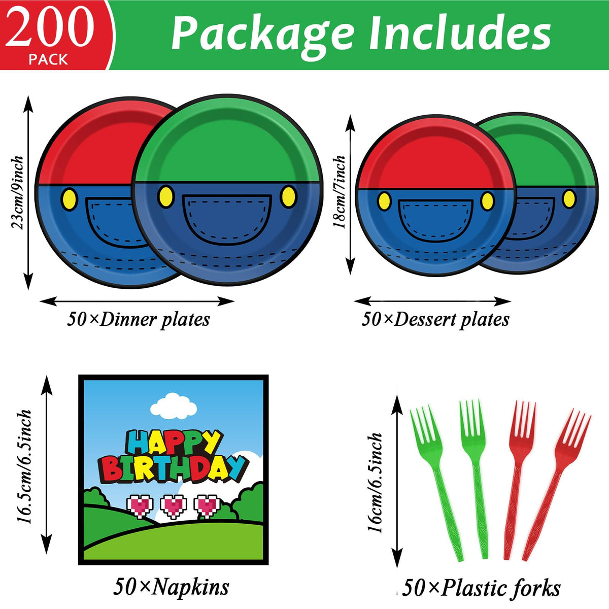 gisgfim Super Brother 7-inch plates ideal for kids' servings and quick cleanup.