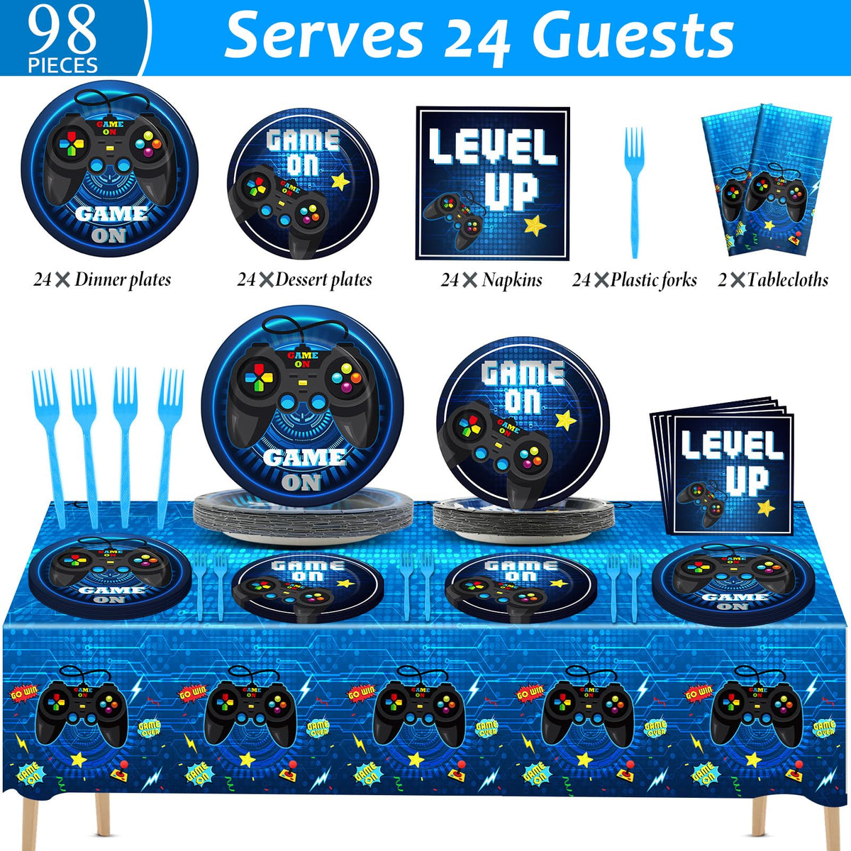 Gisgfim video game plates 7inch versatile plate size for snacks.