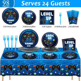 Gisgfim video game plates 7inch versatile plate size for snacks.