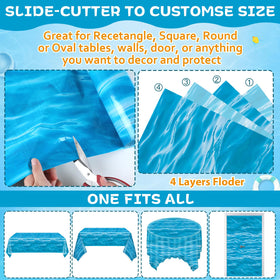 gisgfim water-themed dining table cover protects surfaces during meals.