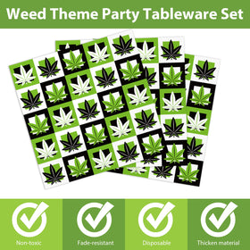 Gisgfim weed napkins 6.5-inch coordinate with plates for mess-free moments