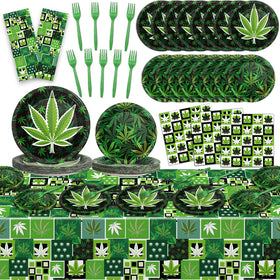 Gisgfim weed tablecloth 54x108 protects surfaces with waterproof style for a themed party