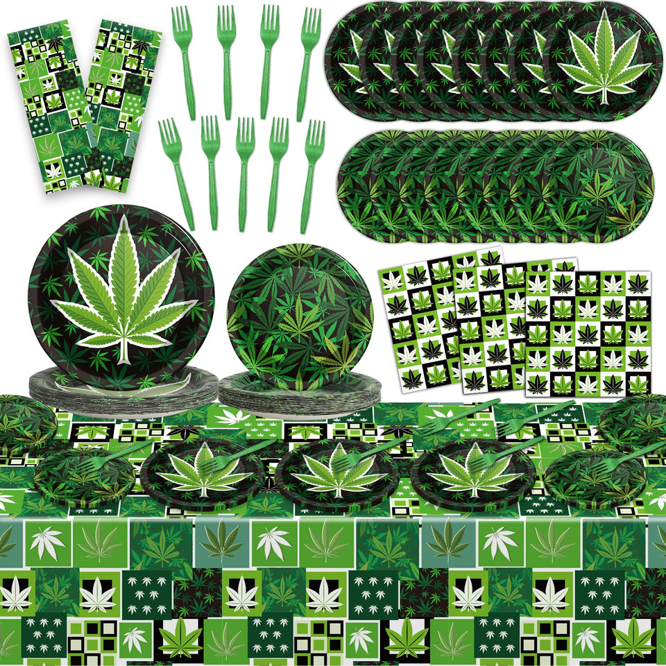 Gisgfim weed tablecloth 54x108 protects surfaces with waterproof style for a themed party