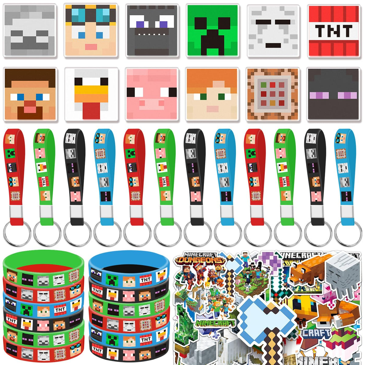 GISUKA Pixel 86pcs gift set for colorful party favors and Pixel-themed celebrations