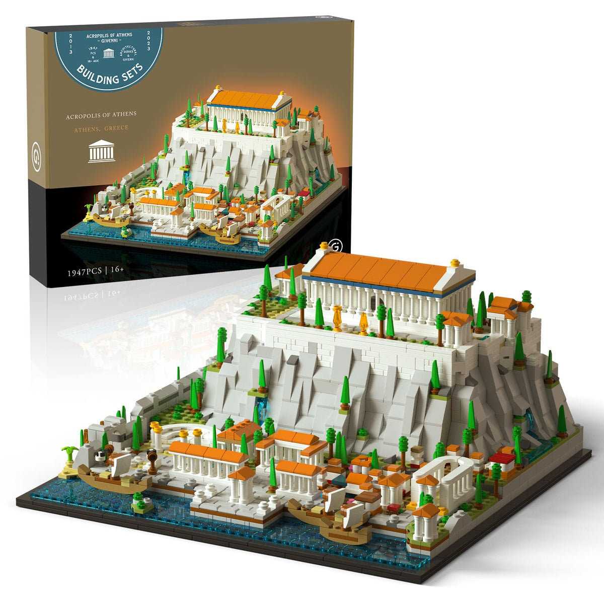 Givenni Acropolis exterior bricks detail enhances a striking display for home or office.