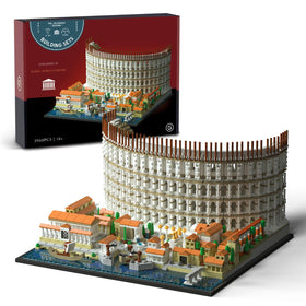 Givenni Roman Colosseum building set pieces for display.