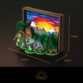Givenni detailed forest mountain scene adds depth and artistry.