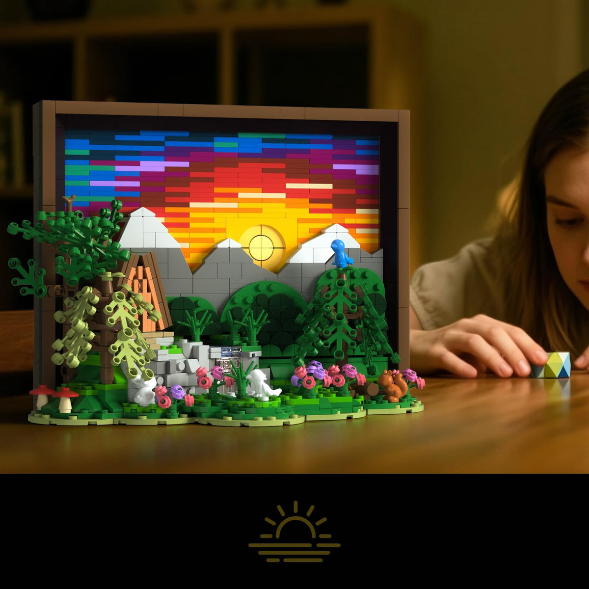 Givenni mushrooms, wildlife, and greenery provide natural charm.