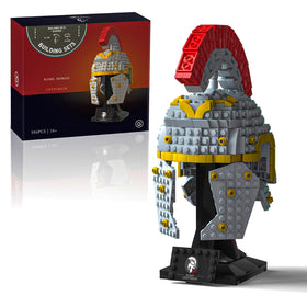 Givenni Roman Centurion Helmet Buildset with stand and nameplate for striking display.