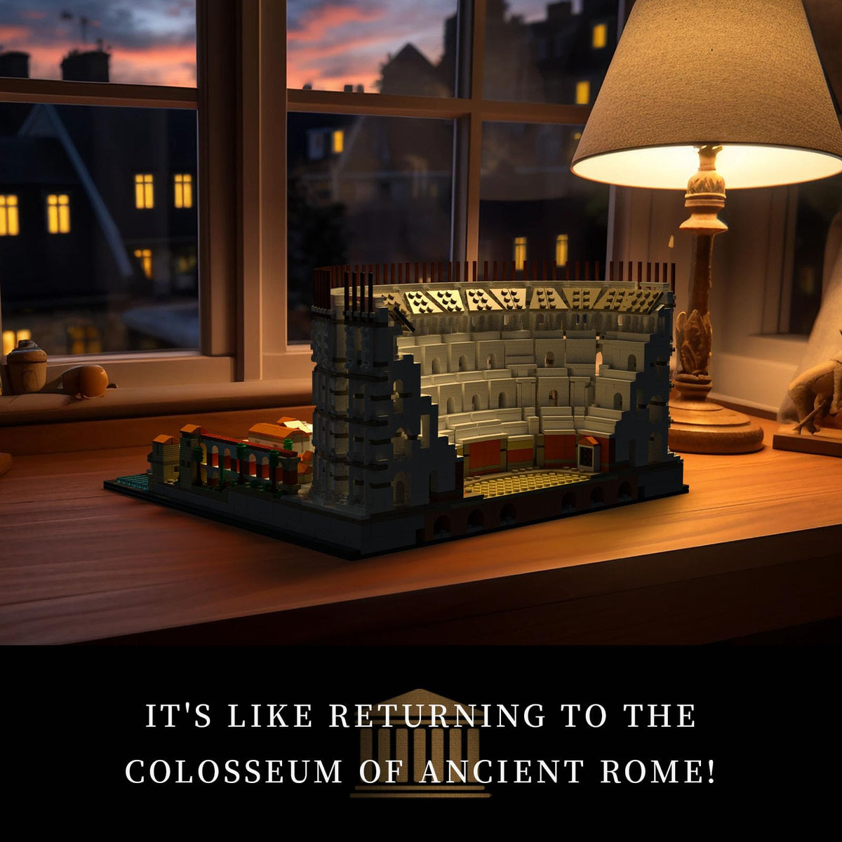 Givenni Roman Colosseum instruction book included for guided build.