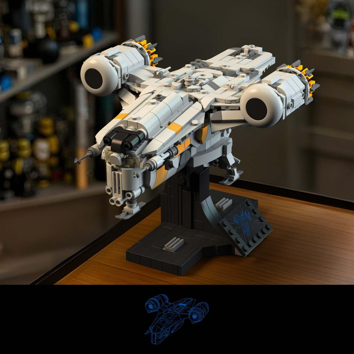 Givenni Star Ship armor plating detail adds rugged realism for display