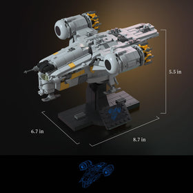Givenni Star Ship side view highlights detailed engineering for shelf display