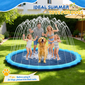 Giveuplay 107inch splash pad: easy hose connection for quick setup.