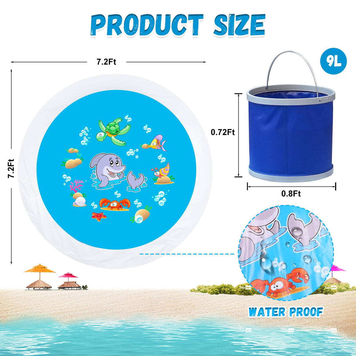 Giveuplay portable water bag nine liters for easy transport