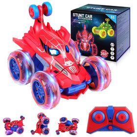 Givzan Spider RC Car with LED wheels lighting up indoors for added excitement