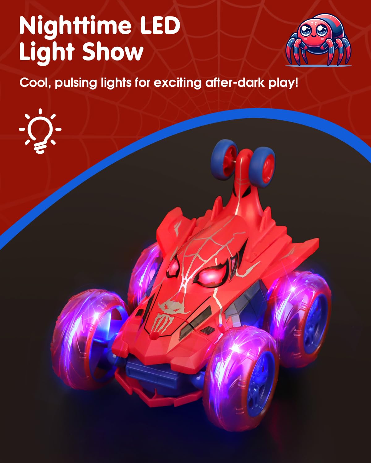 Givzan Spider RC Car all-terrain tires gripping grass and sand
