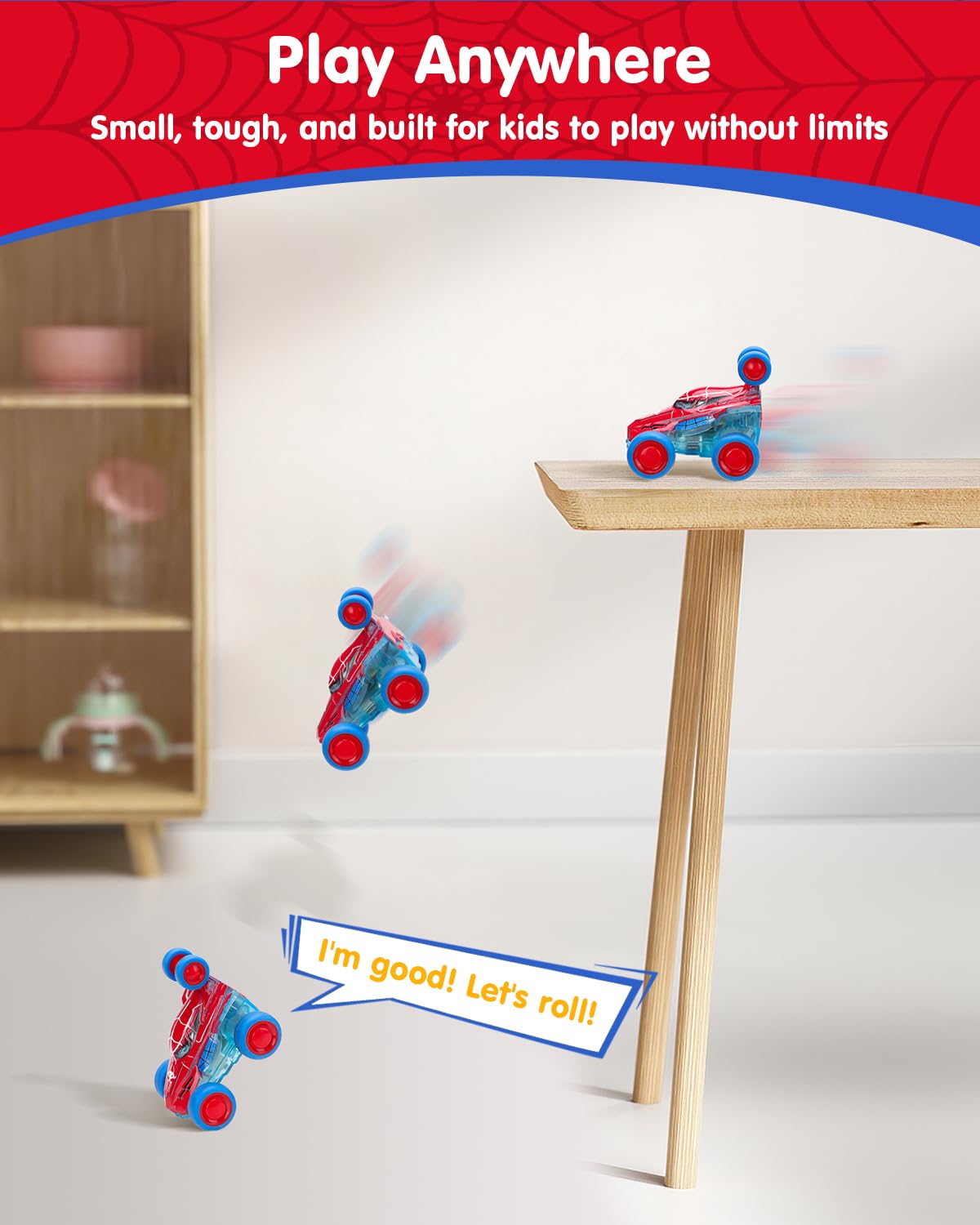 Givzan Spider Toy wrist strap keeps play secure during action.