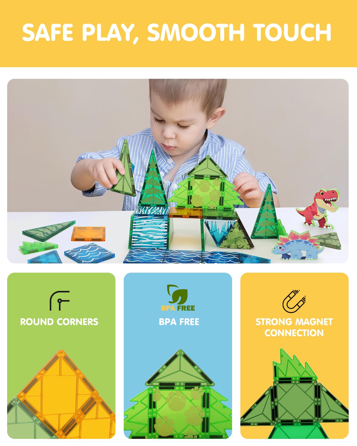 Givzan zoo build with tiles showing how kids create habitats and scenes.