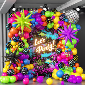 GIZIUXNE neon balloon arch with yellow balloons for bright party backdrops