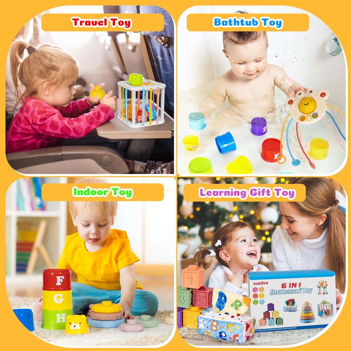 GJOF2YK cube sorter pieces support sorting, matching, and problem-solving skills.