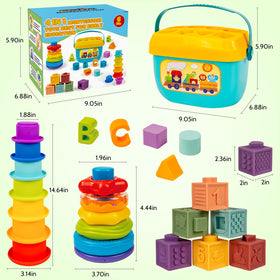 GJOF2YK stacking rings set supports hand-eye coordination and problem solving